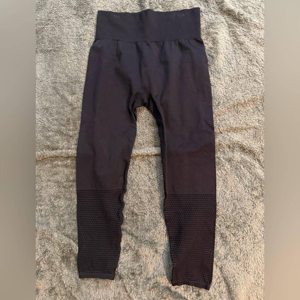 Fabletics Black Leggings with Mesh Panels Women’s size M